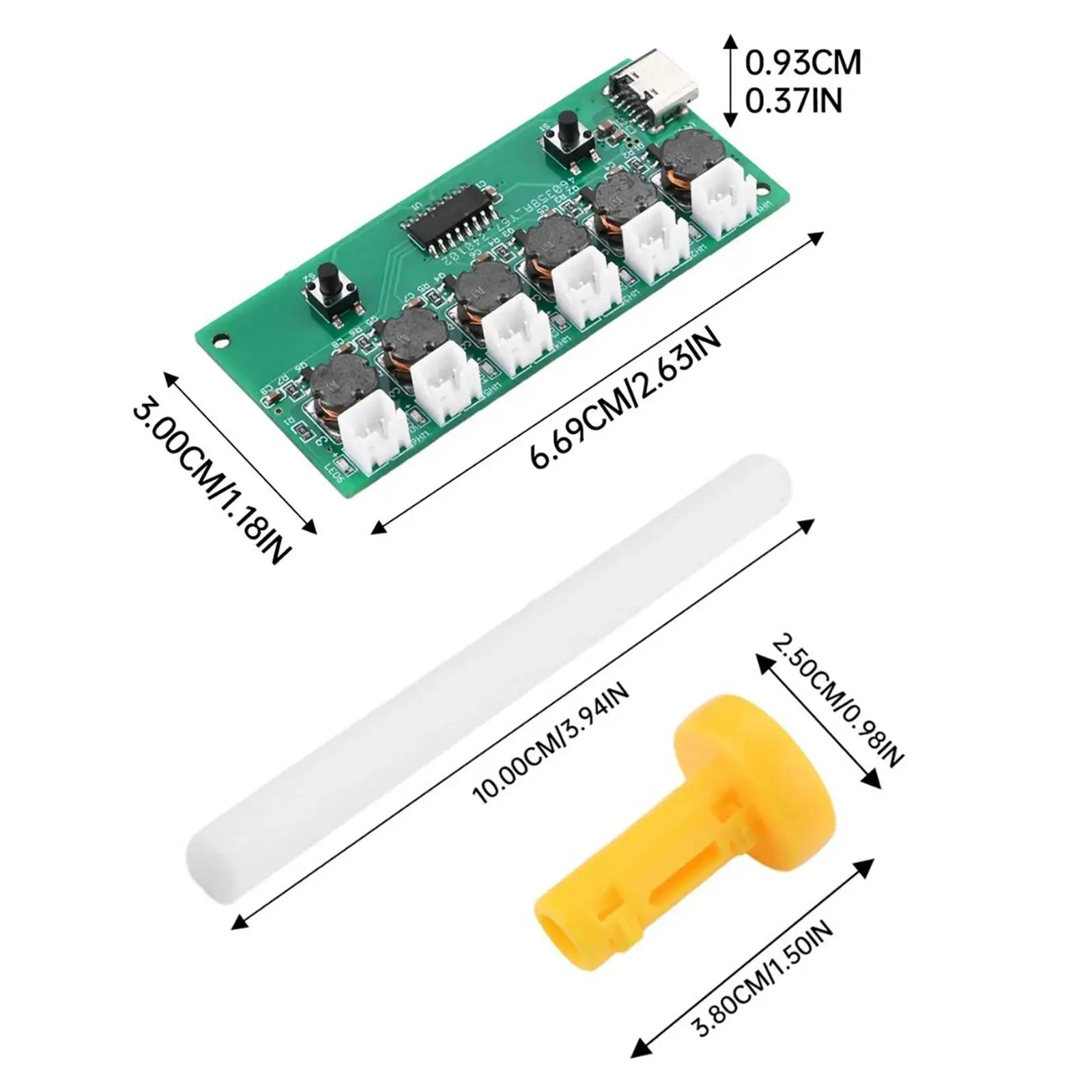 Set di moduli umidificatore USB Disco di atomizzazione DC 5V Attrezzatura sperimentale fai-da-te, Modulo di atomizzazione, Scheda di controllo umidificatore fai-da-te