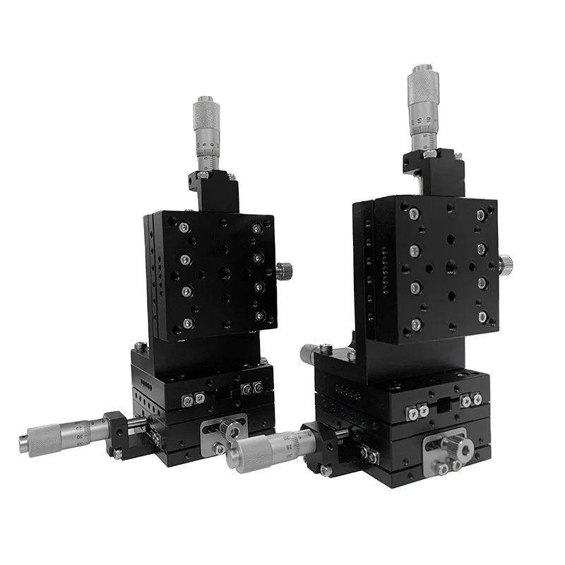 C&K Manufacture Wholesale XYZ 60mm Manual Stage Aluminum Body Crossed Roller Guide Stage Platform for Test Machine Manual Stage