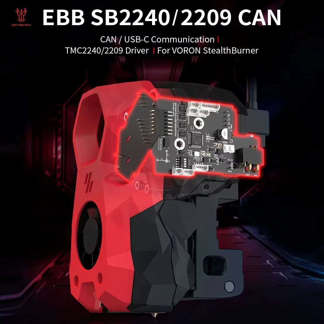 

BIGTREETECH EBB SB2209 SB2240 CAN Voron StealthBurner для Voron SB Hotend Klipper Canbus Head Tool Max31865 3D-принтер DIY Запчасти