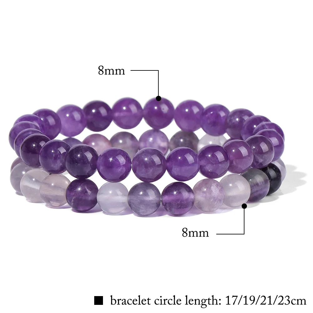 Natural Stone Shoushan Amazonites Beaded Bracelets 2Pcs/Set Energy Stone Reiki Yoga Bracelets Women Men Fashion Healing Jewelry