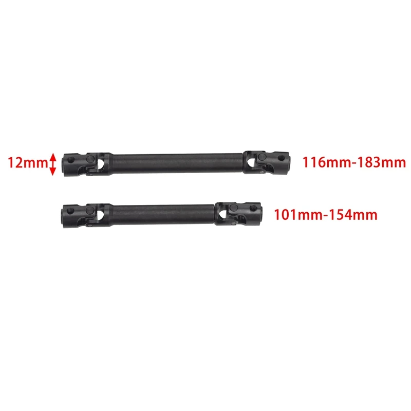 2 Pcs Heavy Duty CVD Drive Shaft For 324MM Wheelbase Traxxas Trx-4 Trx4 1/10 RC Crawler Upgrade Parts Accessories Short Axle 101