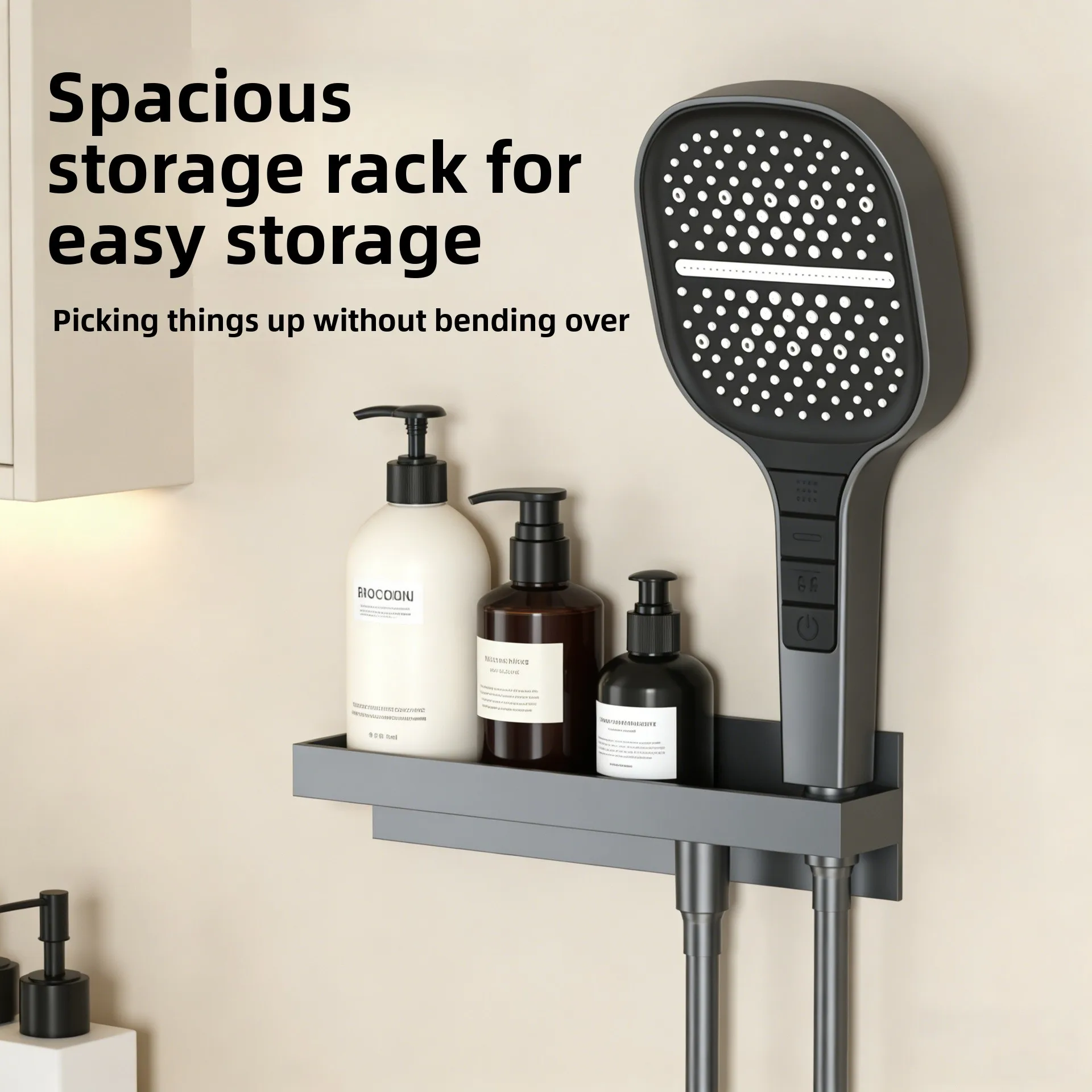 Concealed wall shower Digital display Concealed hidden back spray Large shower Ceiling Flying rain Waterfall Embedded hygiene