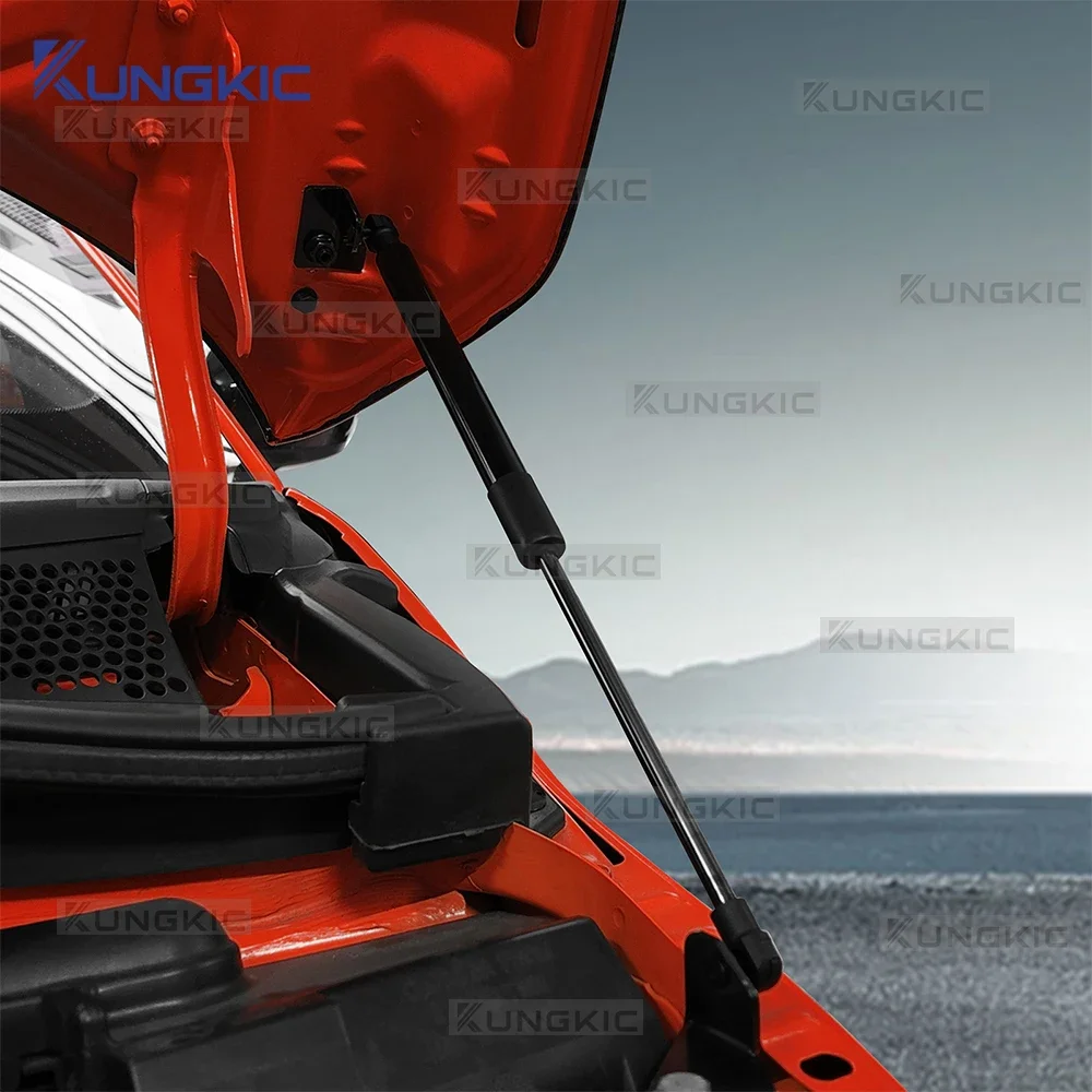 

Front Bonnet Gas Struts Hood Lift Supports Shock Rod Arms For Abarth 595 695 2012-2024/ Fiat 500/500C 2008-2024/ 500E 2012-2019