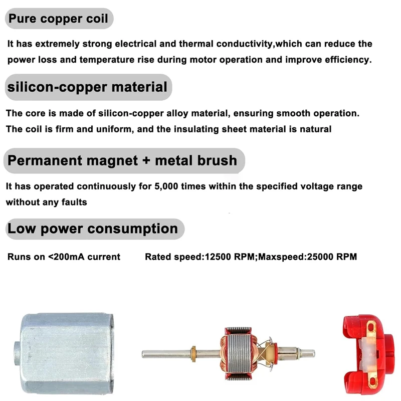 3pcs/lot General Micro DC3-6V 5000-10000RPM 130 DC Motor Engine For DIY Children's Assembled Toy Scientific Experiments