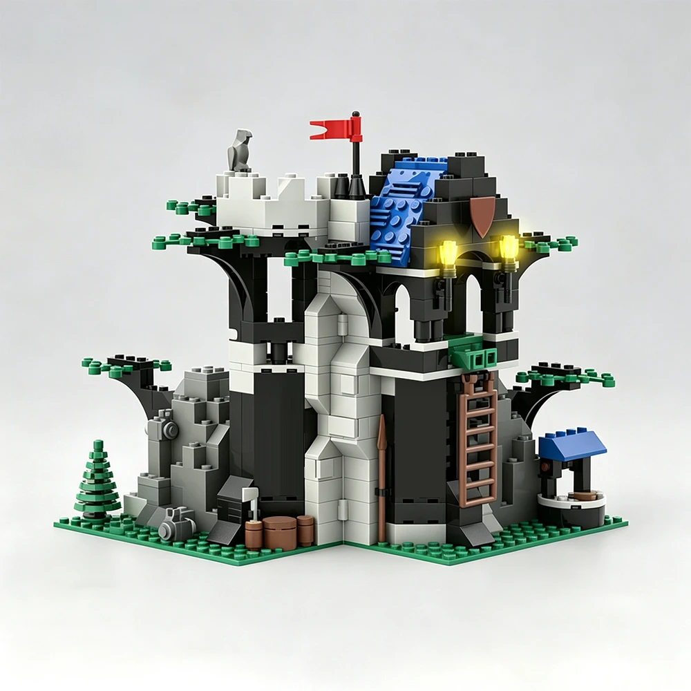New MOC Medieval Castle Forester's Rest Stop Model Building Blocks DIY Modular Building Assembly Toy Adult Collectible Gift Set