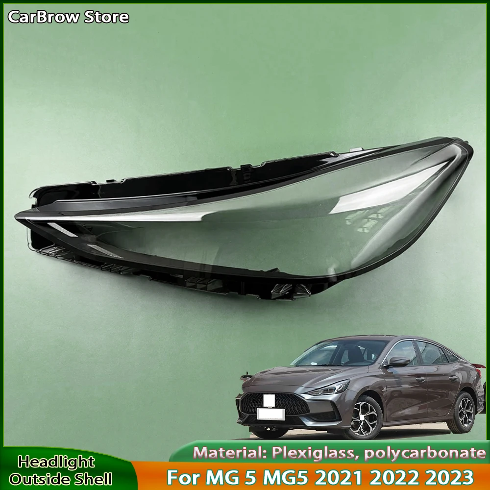 

For MG 5 MG5 2021 2022 2023 Car Accessories Headlamps Transparent Lampshades Lamp Shell Headlights Lens Cover