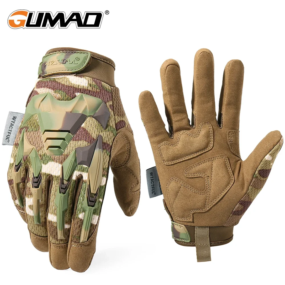 Tactical Cycling Gloves Full Finger Gloves Camouflage Gloves Biking Climbing Bike Shooting Hiking Bicycle Mittens Men Women