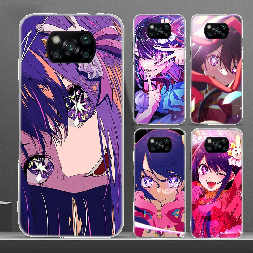 Japan Anime Oshi No Ko Phone Case For Xiaomi Poco X3 Nfc X5 X6 Pro F6 F5 F4 F3 F2 F1 X4 GT M5 M5S M4 M3 Luxury Soft Coque Shell 