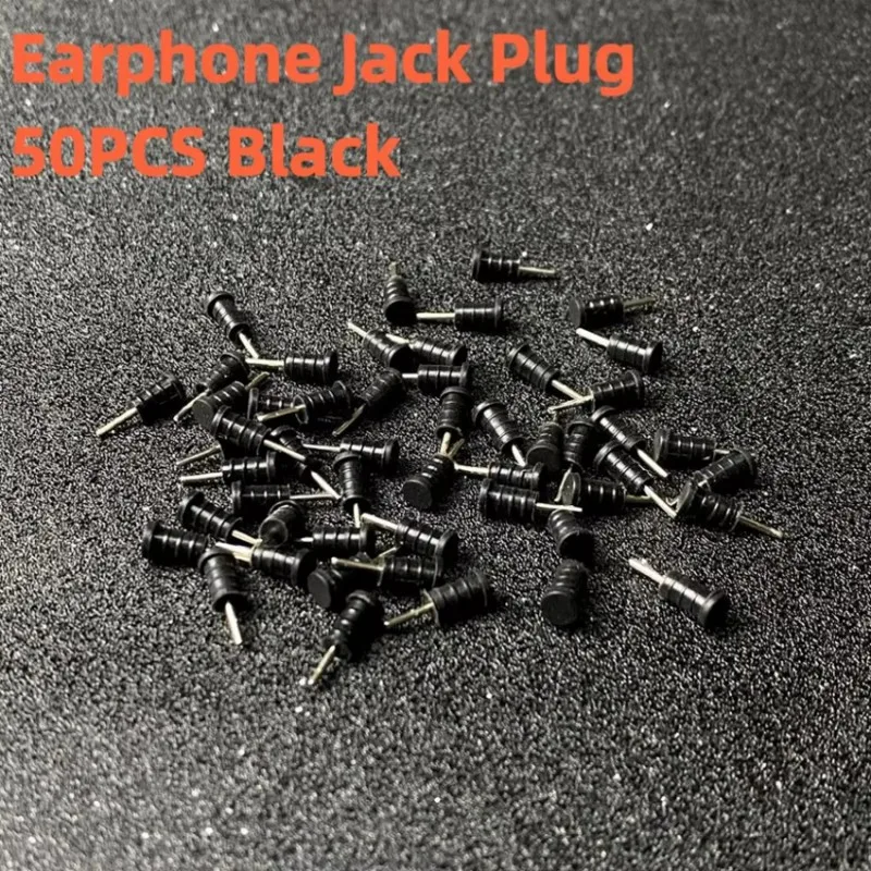 

24-часовая доставка для набора пылезащитных заглушек аудиоразъема 3,5 мм - 50 шт. силиконовый штифт для карты, комплект аксессуаров для телефона