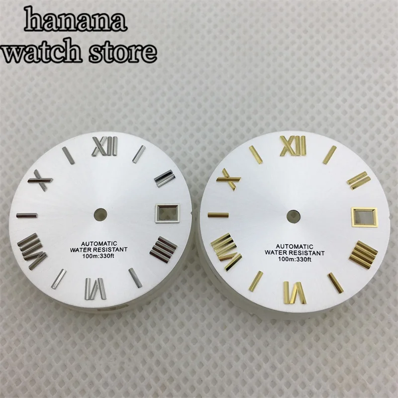 BLIGER 29 ملم أسود أزرق مخضر أبيض رمادي مضيئة مصباح مؤشر روماني مناسب لحركة NH35