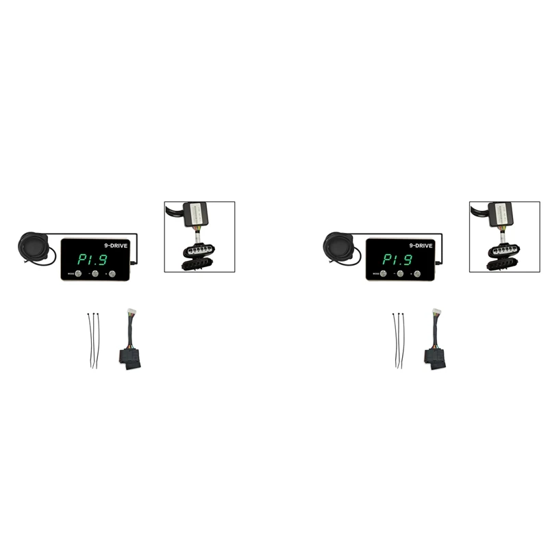 Controlador de respuesta de acelerador, 9 modos de accionamiento, acelerador de carreras, potente potenciador, piezas de afinación, accesorio (821), 2 uds.
