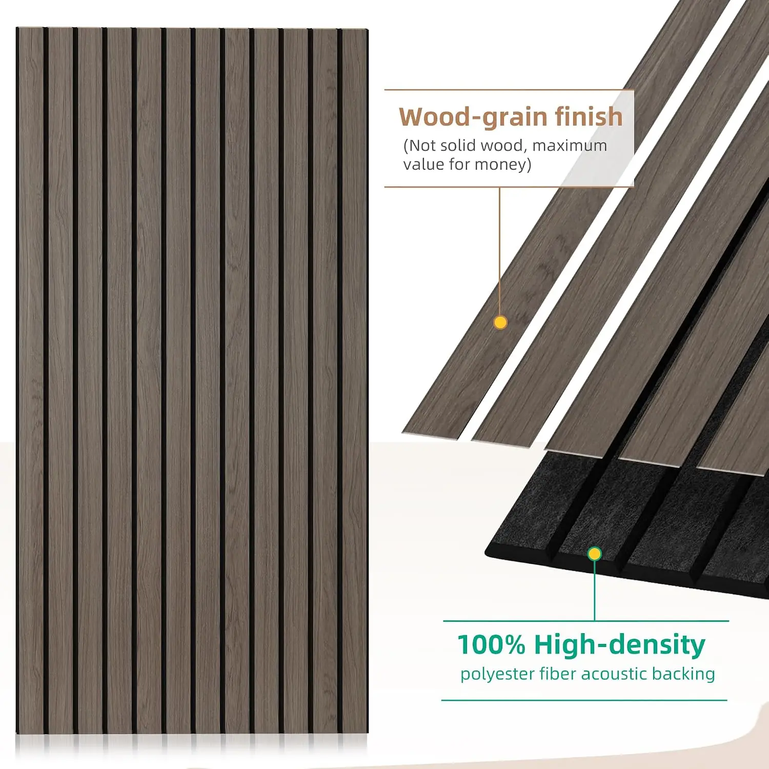 Acoustic Wall Panels,4 Pack 47.2