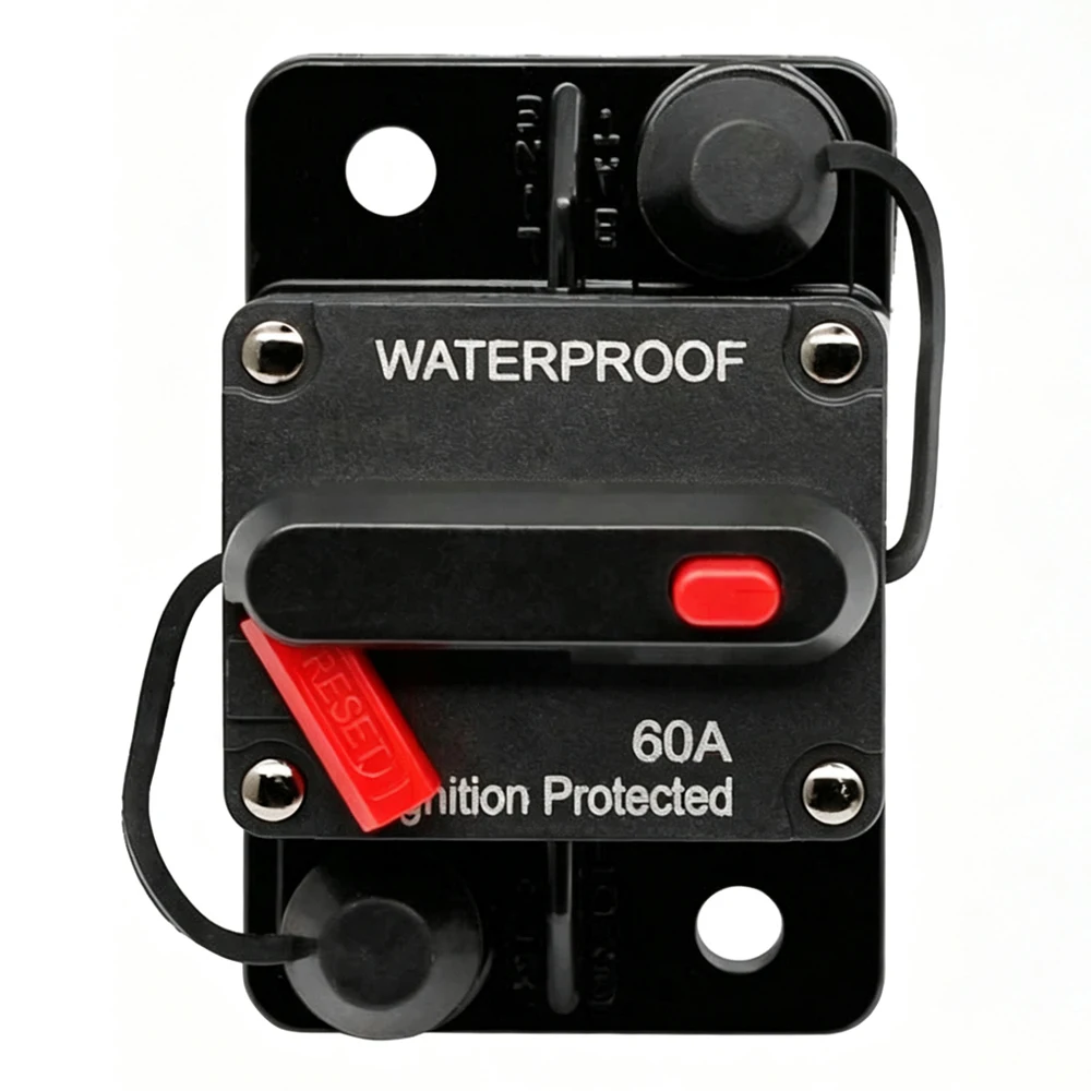 Circuit Breaker DC Waterproof Manual Reset Fuse Switch Ignition Overload Protected for Car/RV/Boat/Marine/ATV/Truck Solar System