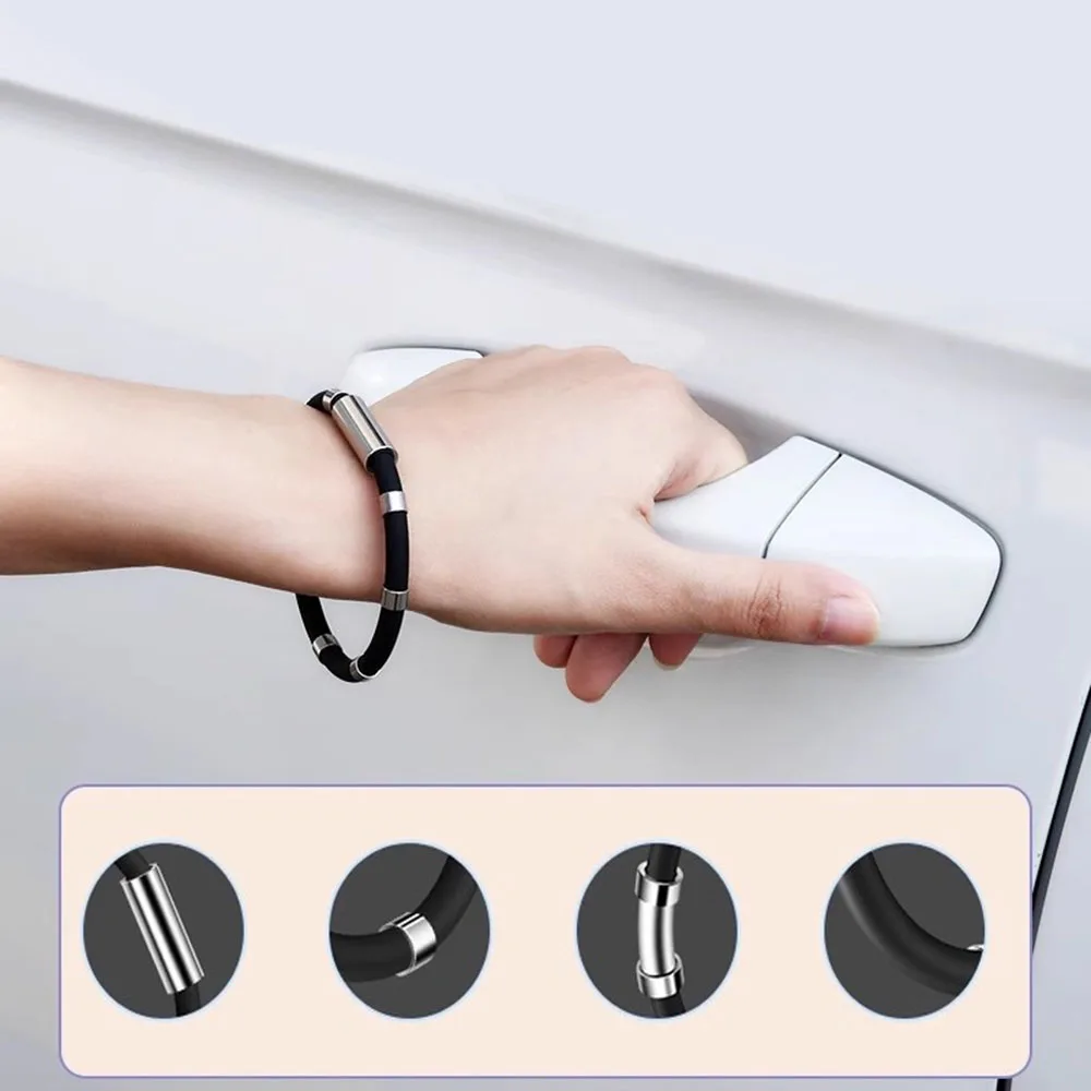 Car Anti-Static Wristband Eliminate Human Body Static Electricity Stylish Couples Magnetic Sports Wristband Car Accessories