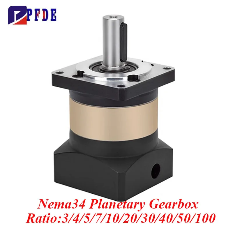 Planetary Reducer Gearbox for Nema 34 Stepper Motor Backlash 7 Arc-min Input 14mm/12.7mm Output 16mm Gear Head Ratio 3:1 to 50:1