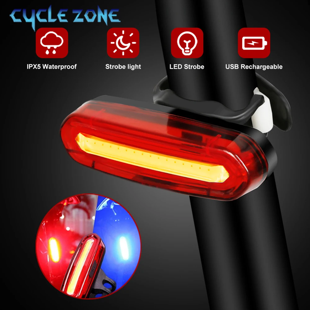 

Bike Tail Light Waterproof Riding Bicycle Rear Light High Visibility Led USB Chargeable MTB Bike Cycling Lights Bicycle Lamp