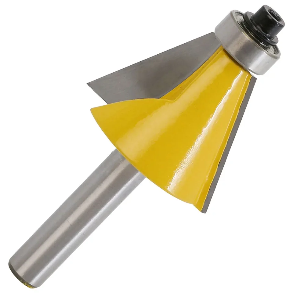 1pc 8mm Shank 22.5 Degree Chamfer & Bevel Edging Router Bit woodworking cutter woodworking bits