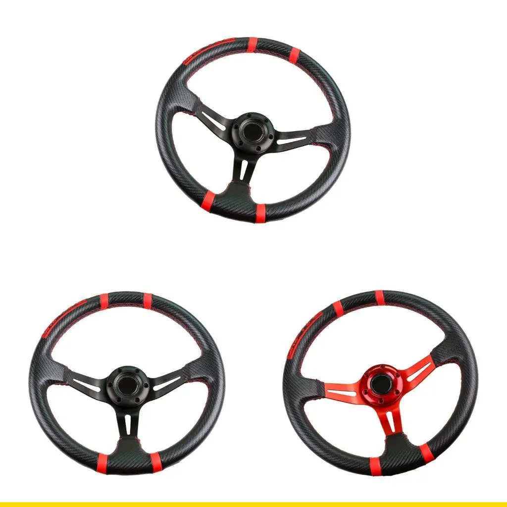 

SZCH Эргономичное рулевое управление с рисунком из углеродного волокна, не скользит. Соглашение для нескольких автомобилей.