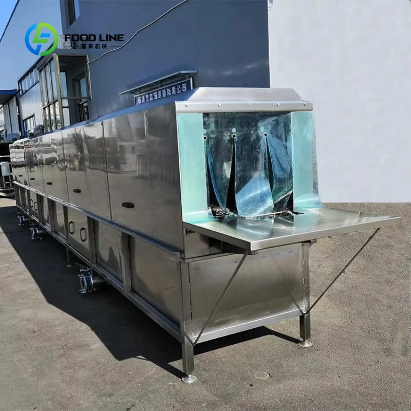 Customized Factory Price Big Capacity Chicken Poultry Plastic Basket Crate Washer Crate Washing Machine