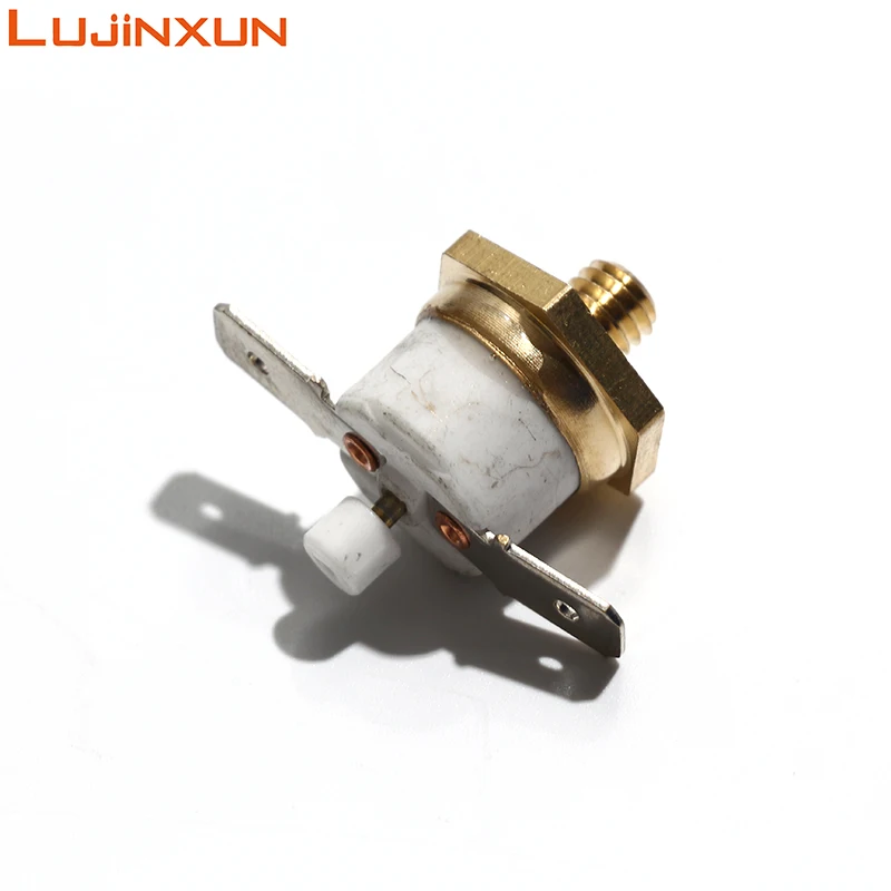 LUJINXUN KSD301 M4 Copper Threaded Ceramic Thermostat Switch Manual Reset Temperature Controller 50-260C NC Type 10pcs