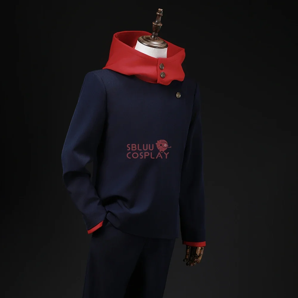SBluuCosplay Yuji Itadori disfraz de Cosplay calidad R uniforme escolar azul oscuro traje de Halloween