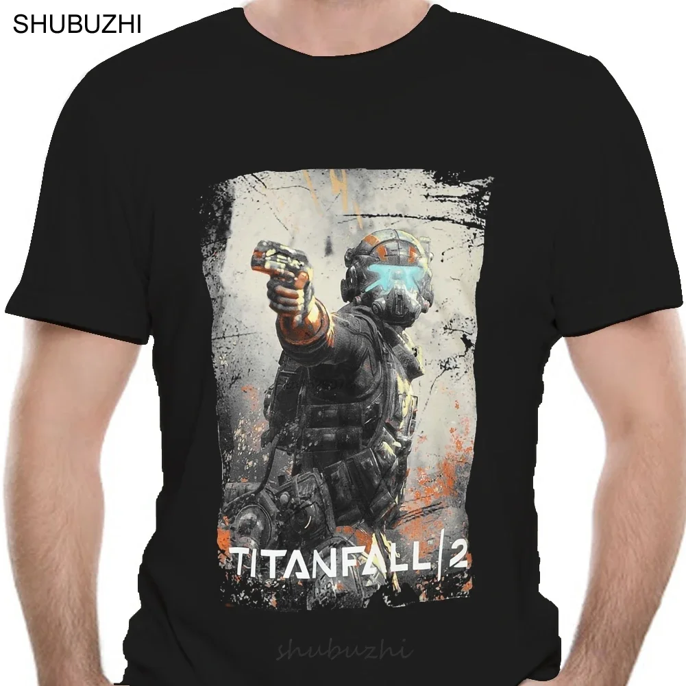 Titanfall 2 T Shirt Mens Black Casual Wear Top Tee Shirt Short Sleeve Hipster Tees Top Tee