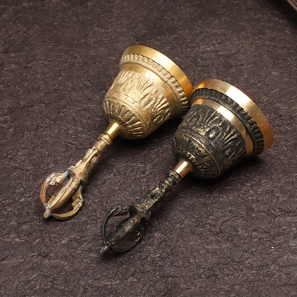 

Alipis Decorative Copper Handbell with Handle Lightweight Metal Shaking Bell for Home Party Elegant Design Unique Gift Idea