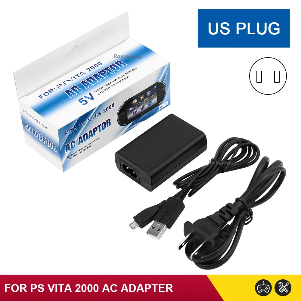 NEW Home Charger Power Supply 5V AC Adapter For PS Vita 2000 USB Charging Cable Cord For PS Vita 2000 Psvita PSV Slim EU US Plug