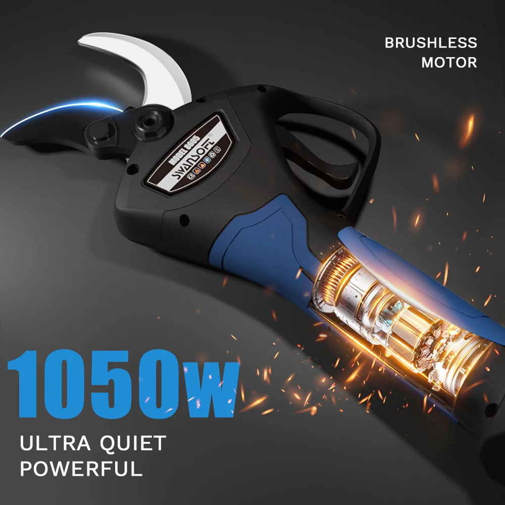 SWANSOFT electric pruning shears SW-8605 40MM Brushless Cordless Scissors Battery Powered Tree Branch Pruner For 21V Battery