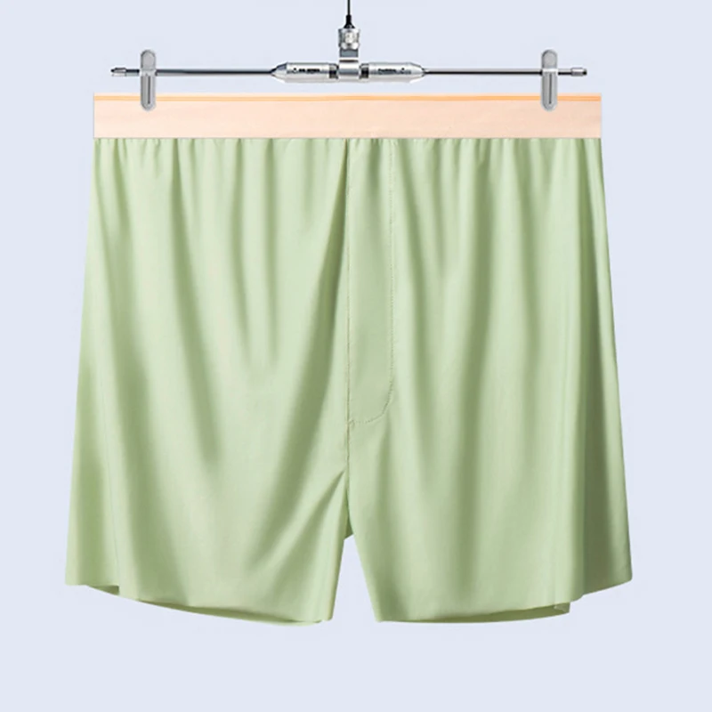 Große Größe Dünne Männer Pfeil Hosen Eis Seide Unterwäsche Nachtwäsche Höschen Sommer Quick Dry Lose Kühle Atmungsaktive Boxer Shorts Homme