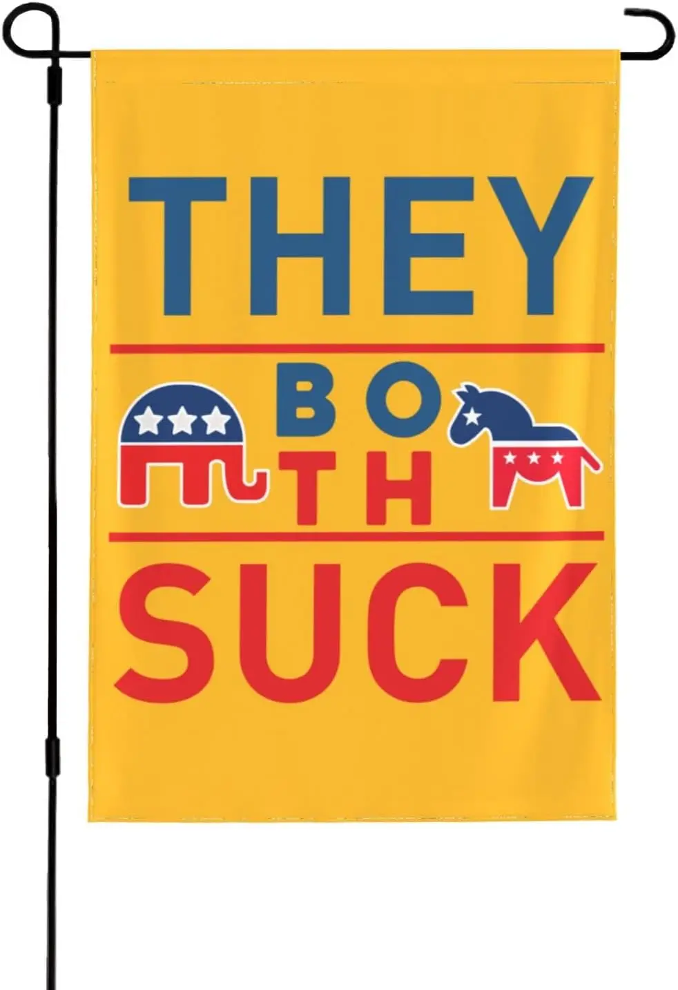 12x18 Anti Politics They Both Suck Garden Flag Double Sided No Politics Anti Political Free-Zone Yard Flag Defund Abolish Politi