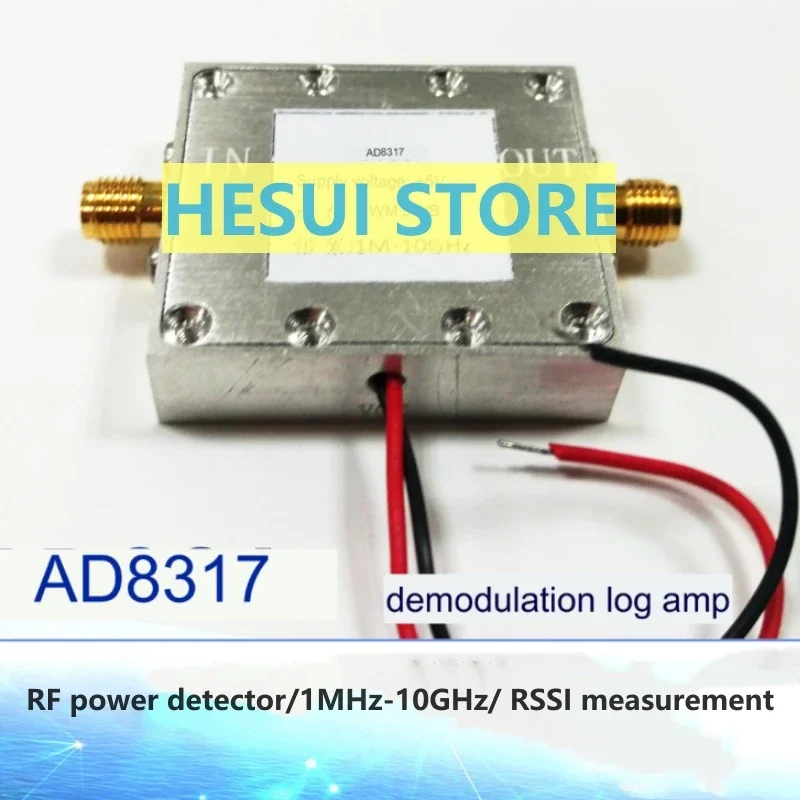 Logarithmic amplifier AD8317 module RF power detector 1M-10GHz RF power meter