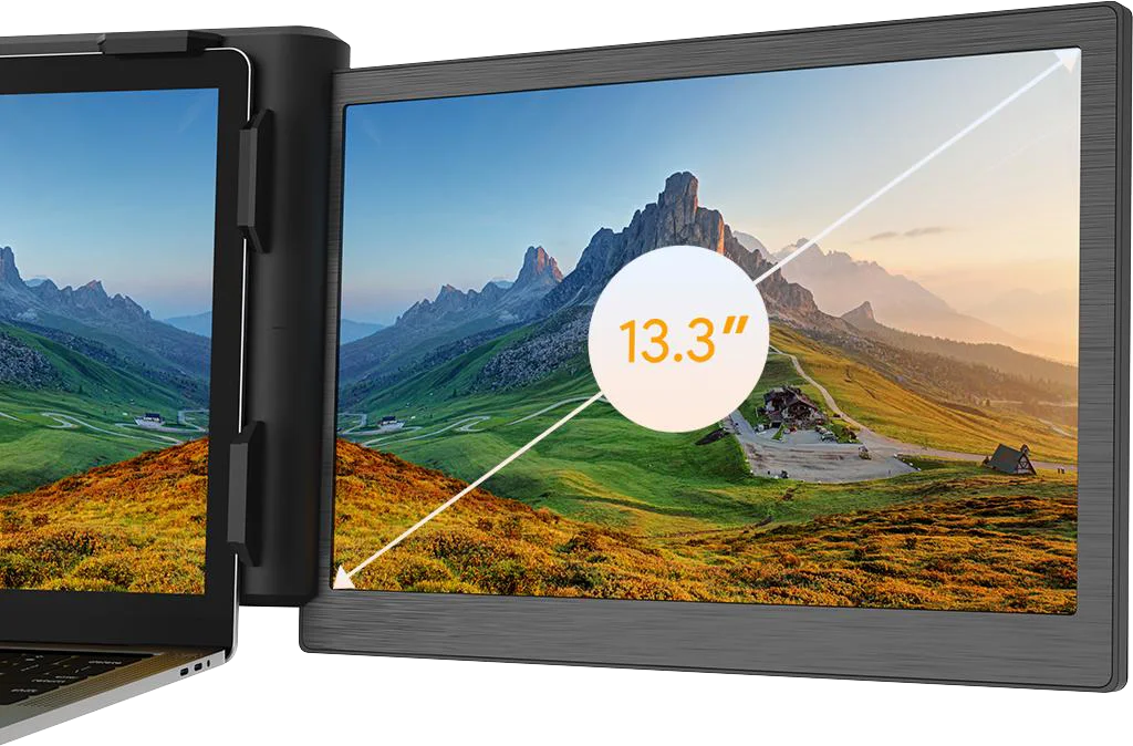 Eloam EL-P2 PRO 11.6inch Triple Screen Extender Monitor 60Hz FHD IPS Type-C Compatible with M1 MacBook USB Interface