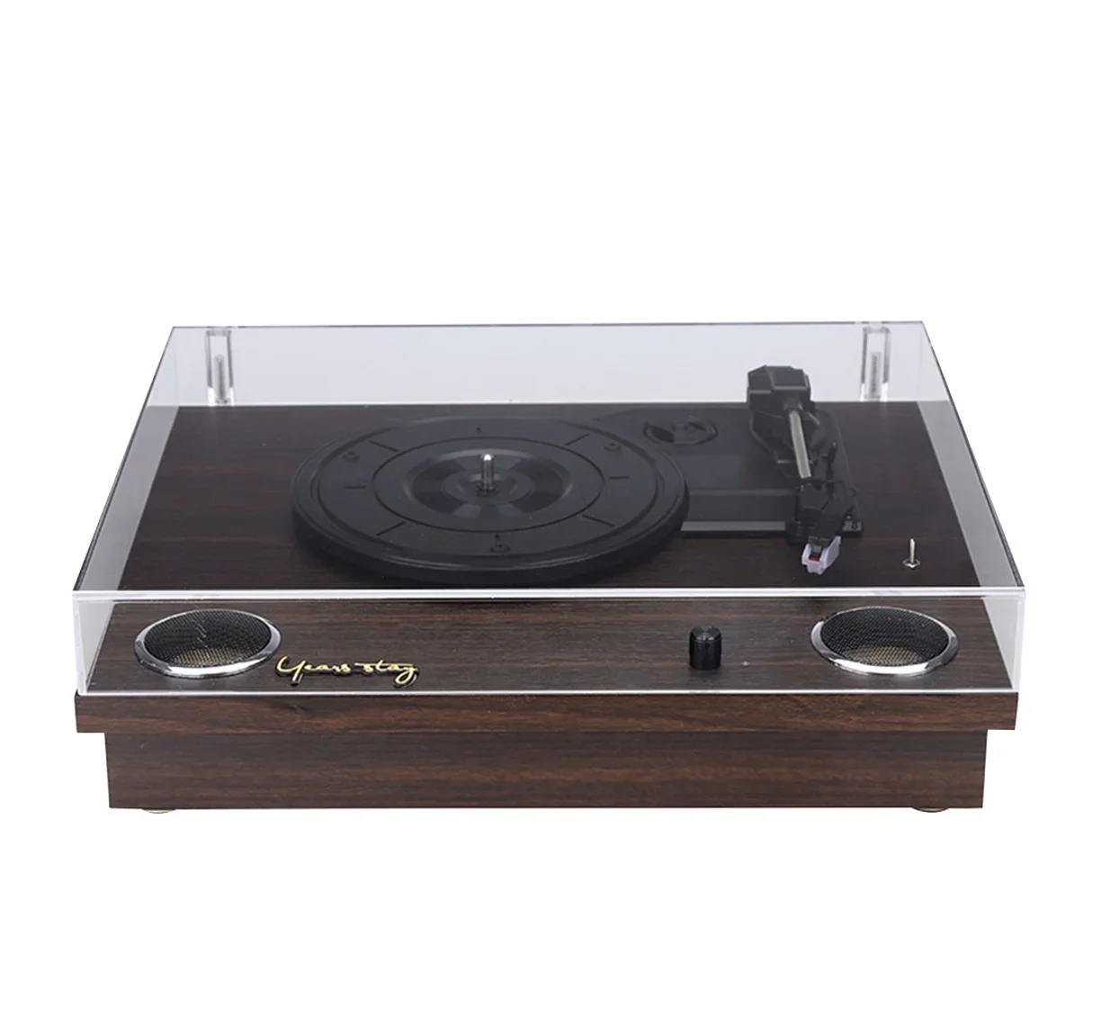 

Retro Style Black Record Player HY-T11 Desktop Phonograph Built-in Speaker Home Retro Turntable Prototype Phonograph Player