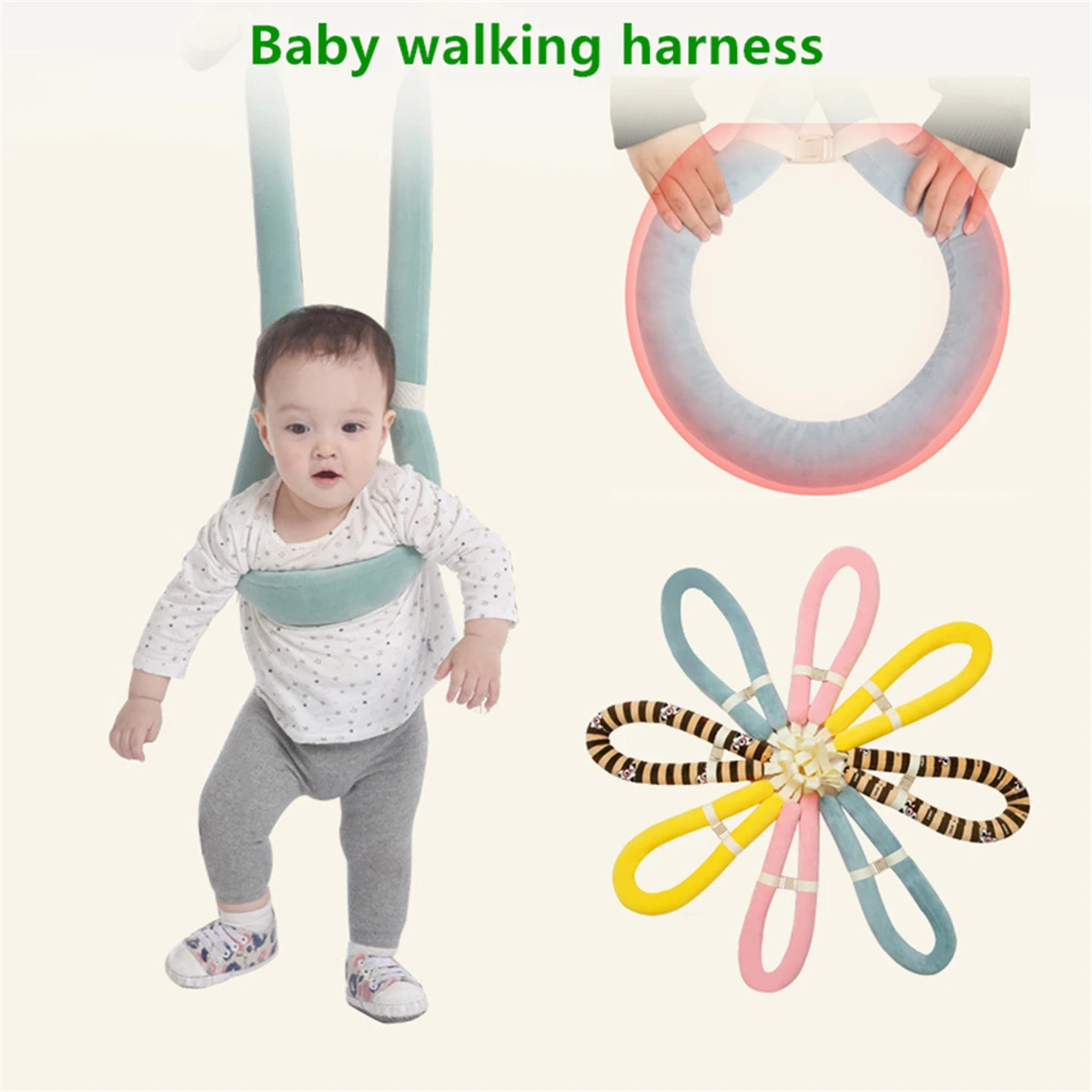 Baby carrying basket style baby walking belt Breathable Preschool children learn to walk with anti fall traction straps