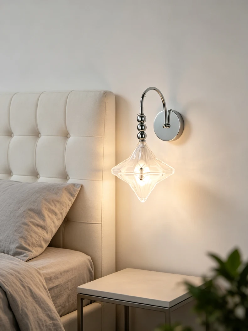 French Medieval Star Wall Lamp Bedroom Bedside Light Retro