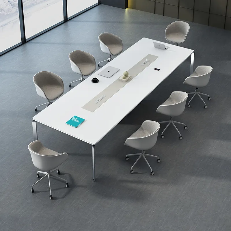 *High-end Atmospheric Conference Table Long Table Simple Modern Large Plate Training Table Conference Room Chair