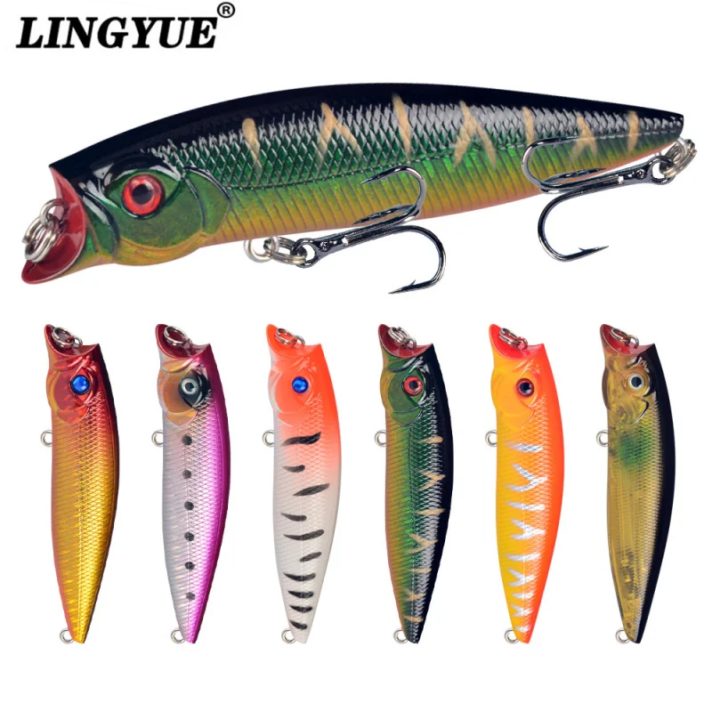 6PCS 6#Reinforced Hook 9.5Cm/11.5G Luya Bait Freshwater Bass Killer Bopap Surfa…