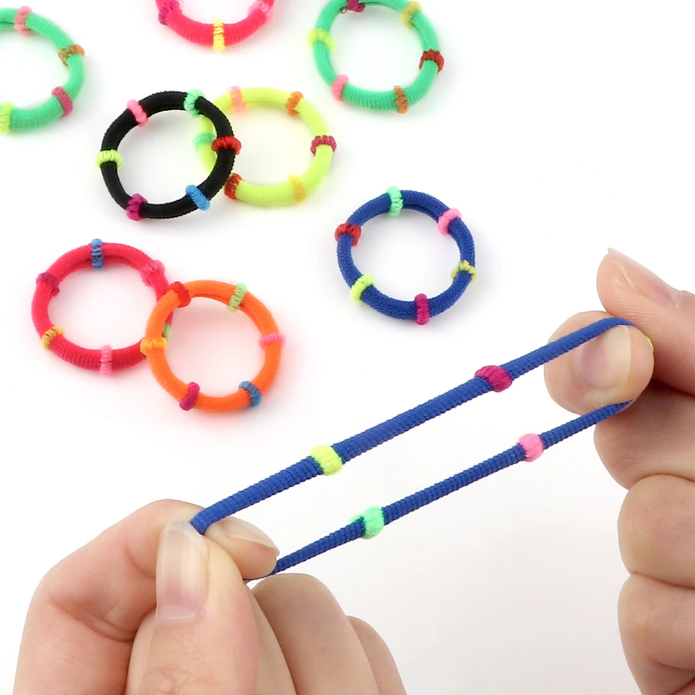 20-100Pcs Haarband Mischfarbe Kleine Elastische Gummibänder Haar Zubehör Für Frau Mädchen Kinder Pferdeschwanz Halter Scrunchies geschenke – Detail 10