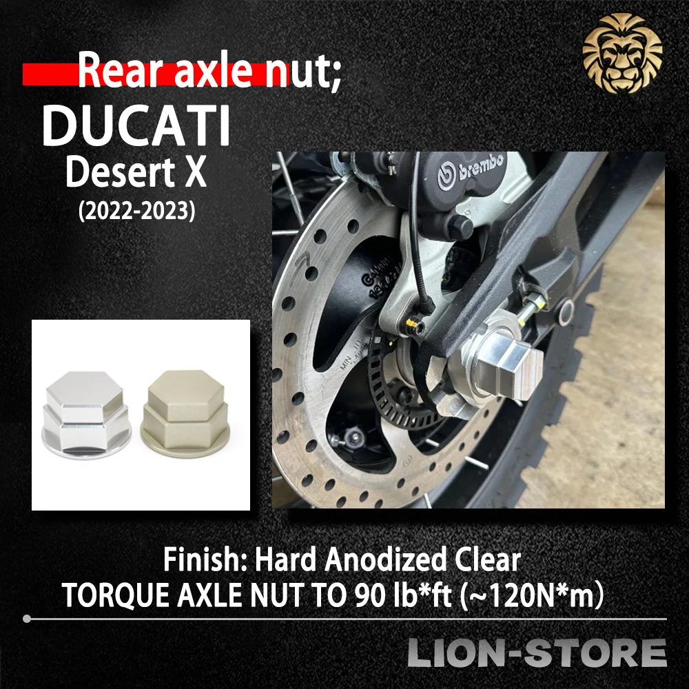 FOR DUCATI Desert X 2022 Desert X 2023 Desert X 2024 Desert X motorcycle accessories Rear wheel nut Easy to disassemble