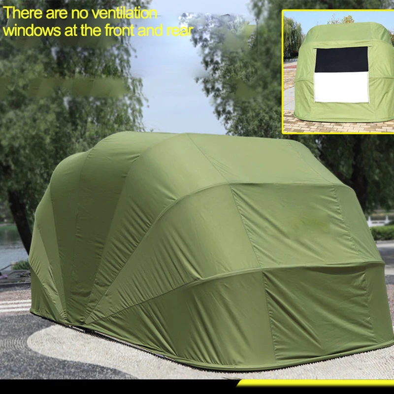 Semi-Automatic Folding Sunshade Outdoor Flame Retardant Vapor Protective Cover With Ventilation Window For Dust Prevention