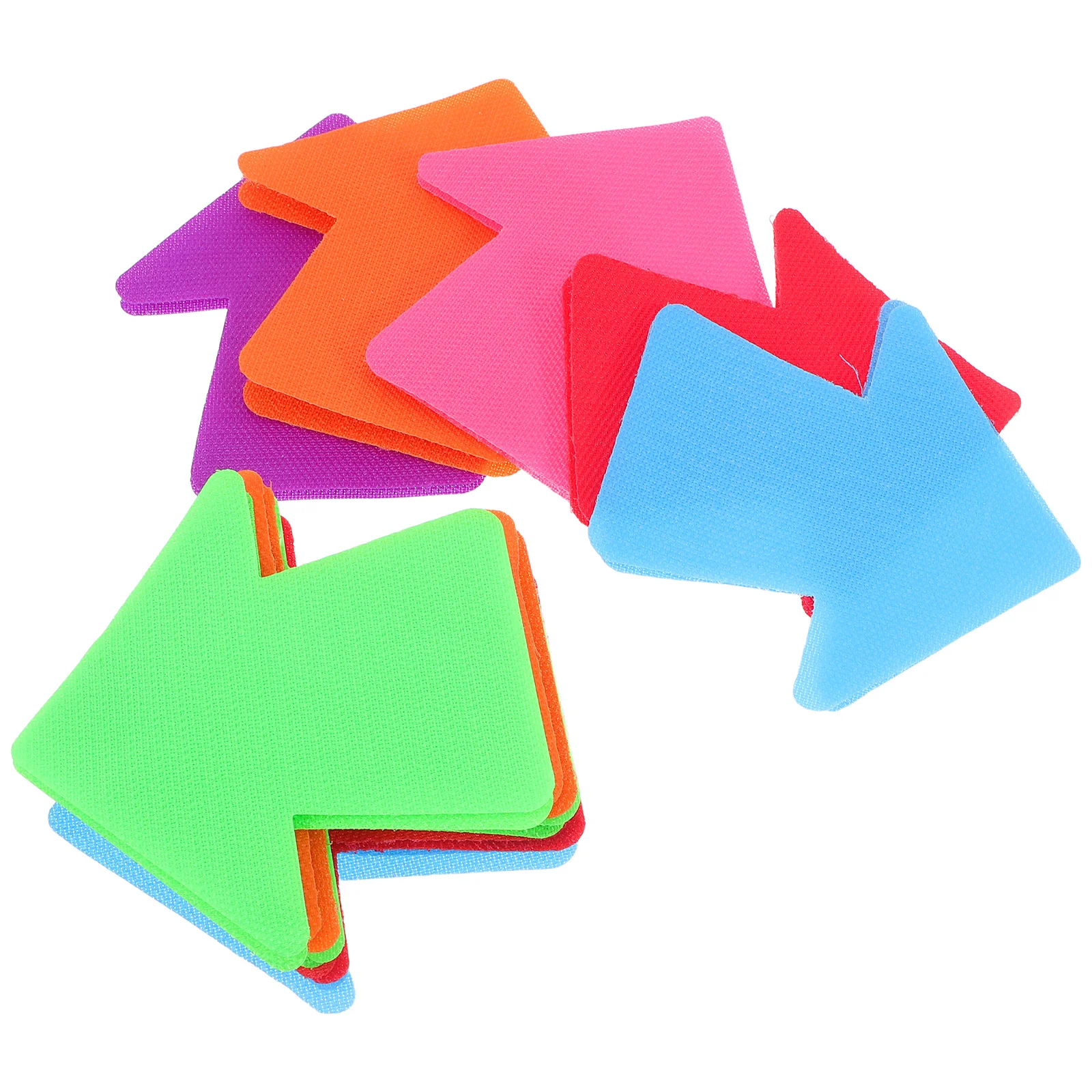 

20 шт. маркеров в форме стрелок для пола, легко наносятся и удаляются, разноцветные, для разметки ковровых покрытий, для занятий в классе, тренировок в спортзале, развития ловкости, йоги