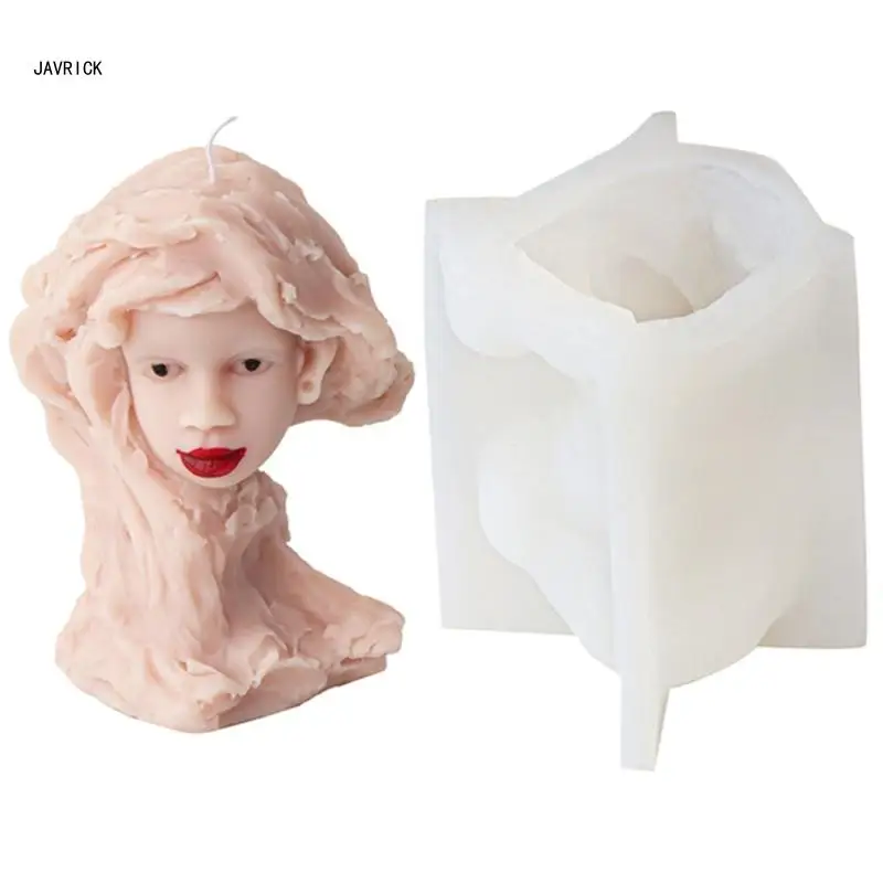 Creative Stone Girl Mold Creative Stone Girl Silicone Making Mould for Decoration Enthusiasts D0LC