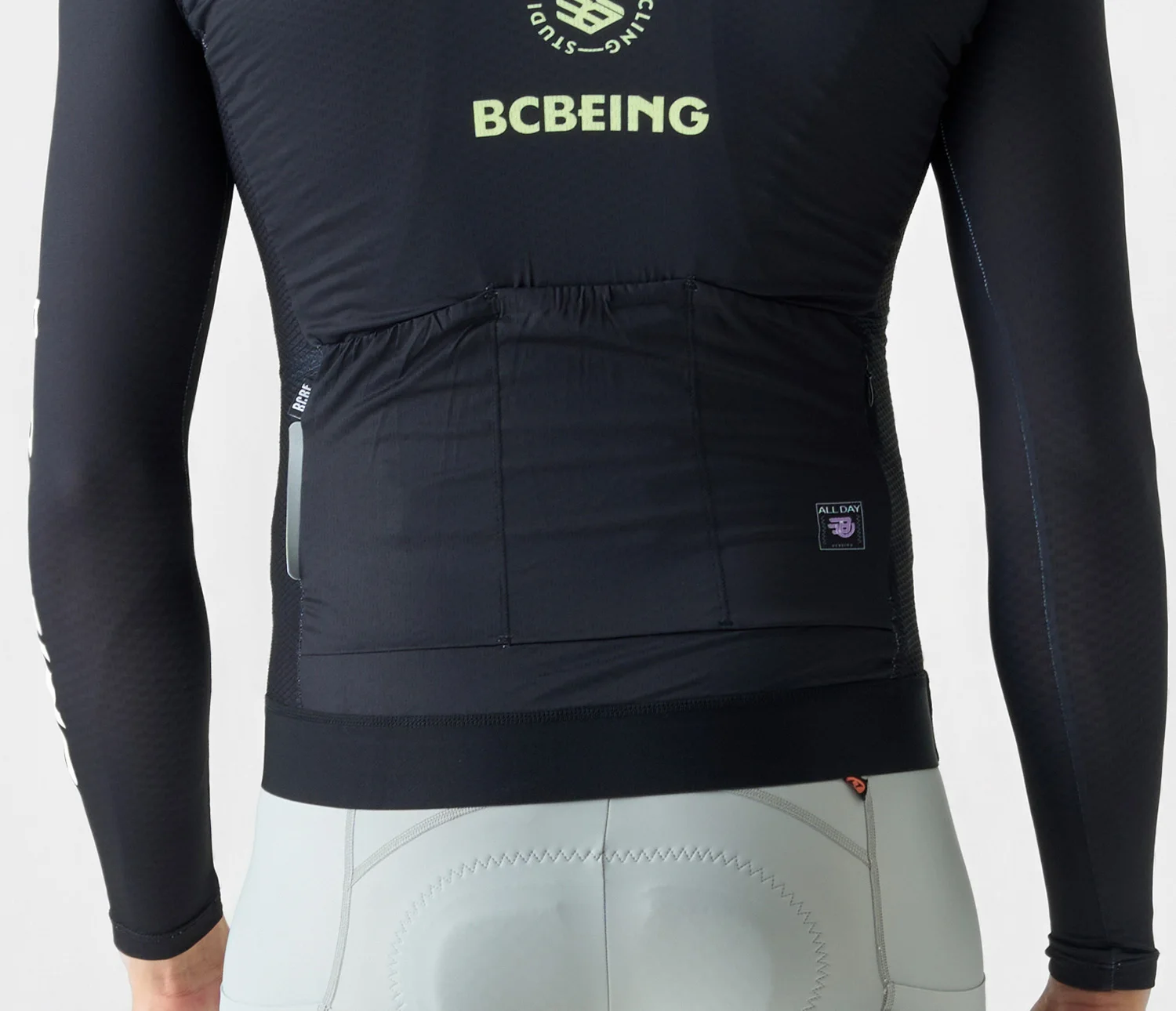BCBE-ING Radtrikot Langarm Hochwertige Profi-Team-Rennpassform Fahrradtrikot Atmungsaktives Netzgewebe Rennrad-Shirts Tops – Detail 7