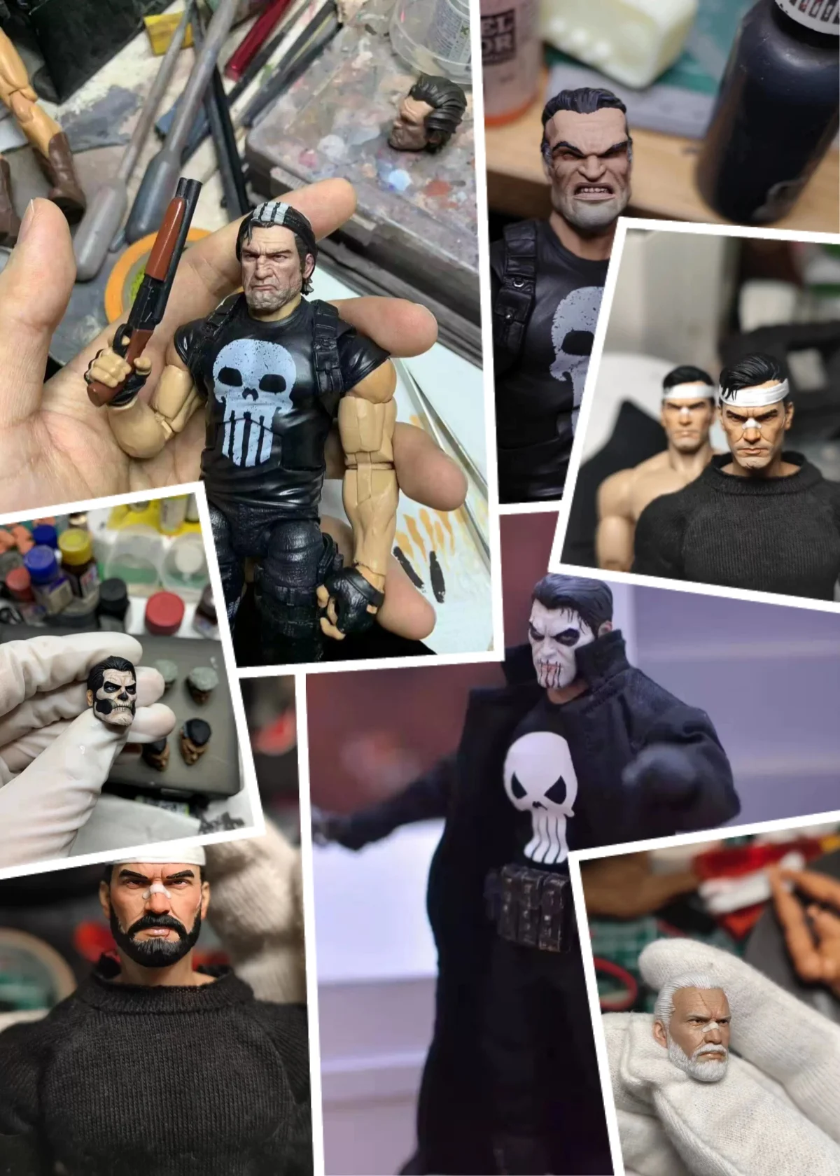 【30days Made】1/12 Scale Male Soldier Comic Classic Antihero Handmade Painted Resin Head Sculpt Fit 6''Action Figure Mezco Toys