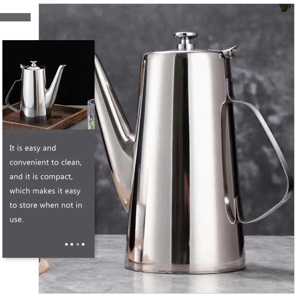 

1pcs Stainless Steel Water Kettle 1.5L Anti-Scald Handle With Strainer For Home Kitchen Tea Coffee Brewing Portable Stovetop