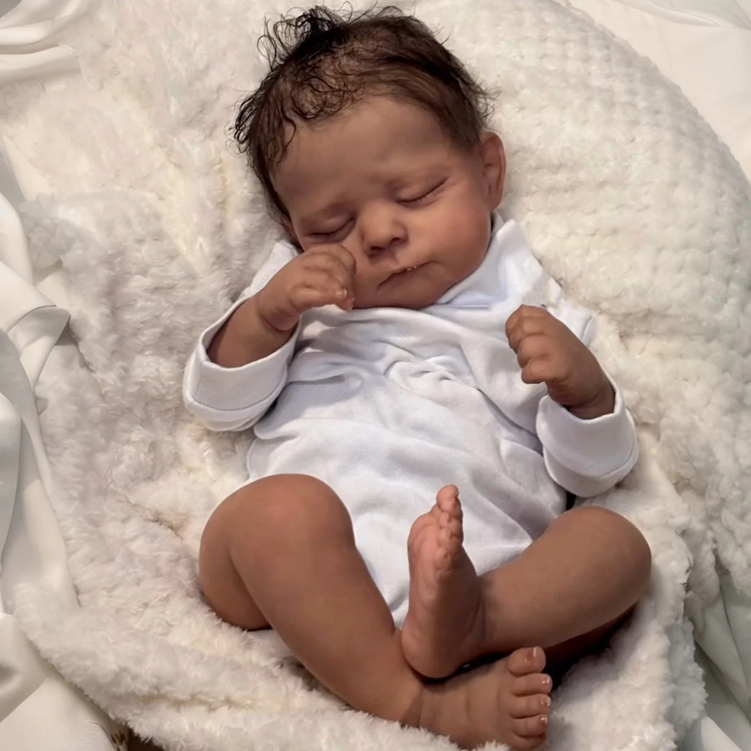 bzdoll-50cm-20in-sleeping-reborn-doll-black-brown-skin-vinyl-limbs-cloth-body-handmade-play-toy-kids-birthday-gift
