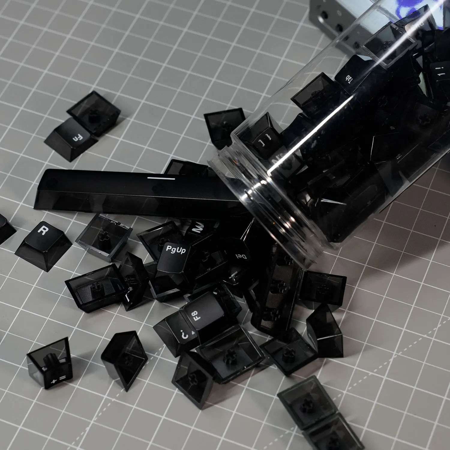 Akko PC Transparent Keycap Set Cherry Profile for  75%/65% Layout MX Keyboard (82-Key)