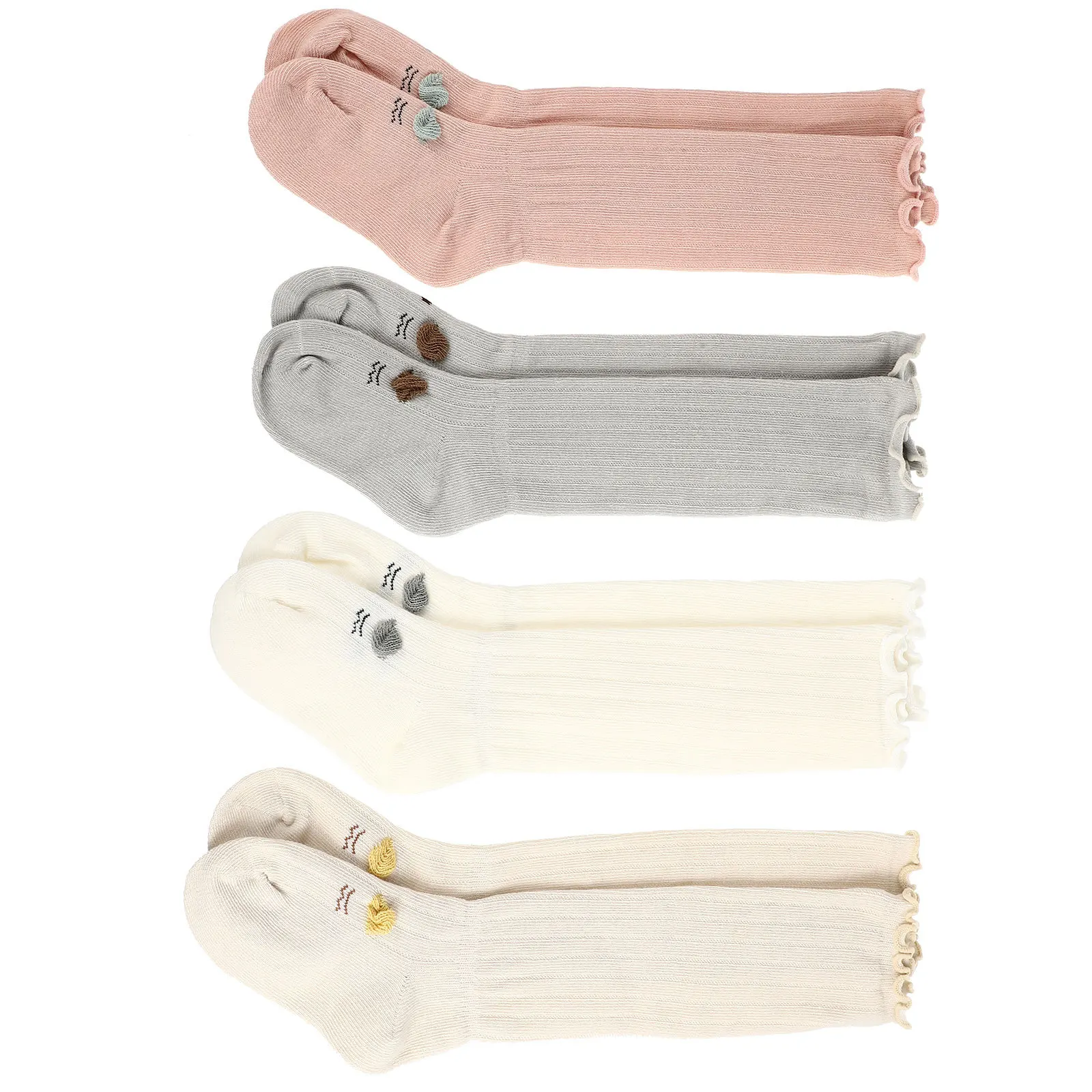 

4Pairs Comfortable Thickened Warm Socks Breathable Cotton Kids Socks Ideal for Autumn Winter Boys Girls Lovely Sock