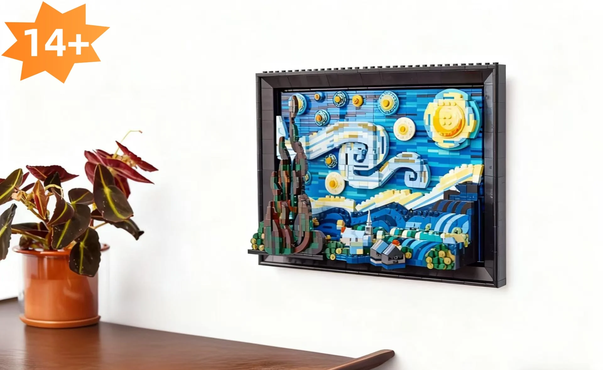 

NEW 2316PCS Party gifts Compatible21333 The Starry Night Painting Building Blocks Art Craft Assemble Bricks Gift For Adult Kid